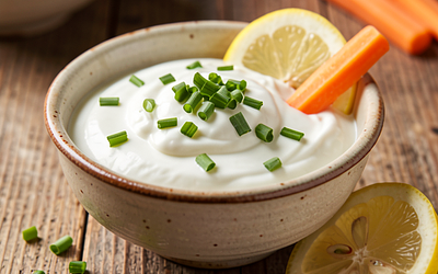 Garlic sauce with natural yogurt