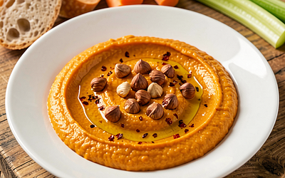 Roasted Pepper Dip with Cheese and a Smoky Hint