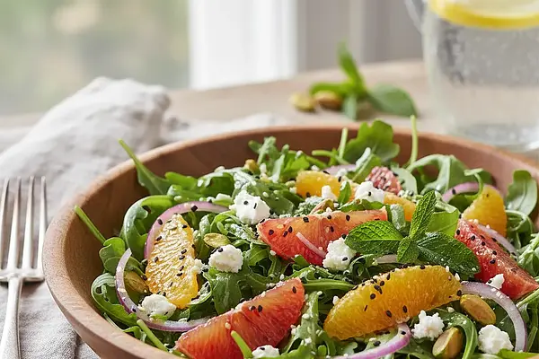 Sałatka z rukolą i pomarańczą