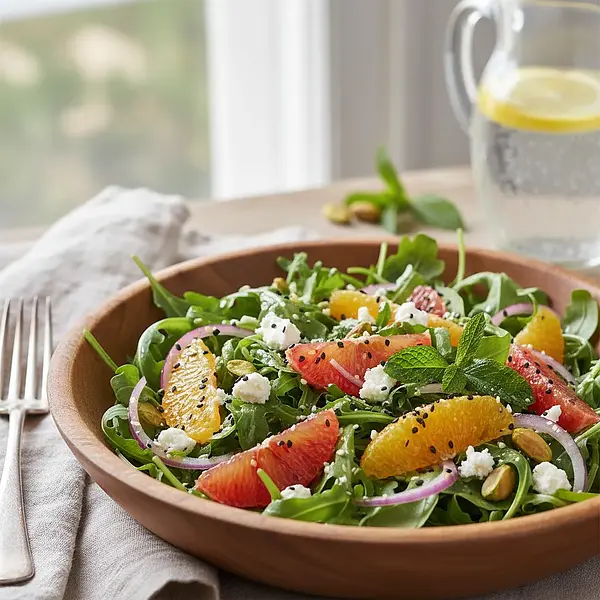 Sałatka z rukolą i pomarańczą