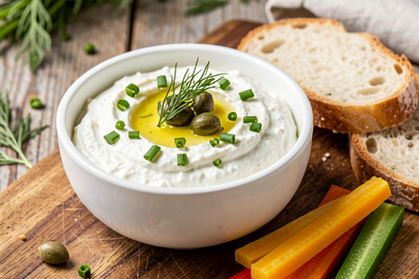 Dip z ricotty z wiosennymi ziołami (fusion)