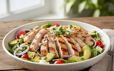 Sałatka z kurczakiem i awokado