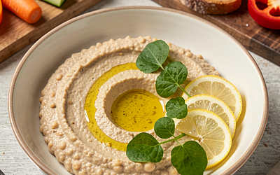 Chickpea dip with garlic and sorrel (spring hummus)