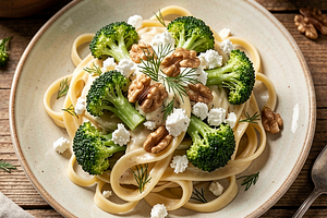 Pasta with Broccoli and Feta Cheese (Polish-Modern)