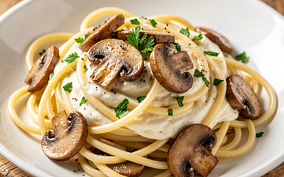 Pasta with Mushrooms and Cream