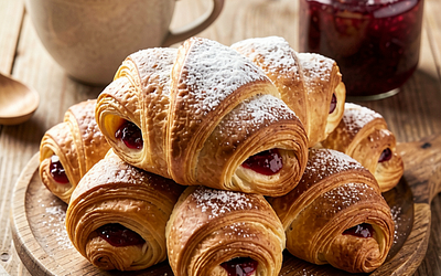 Jam Croissants (Polish, Buttery)