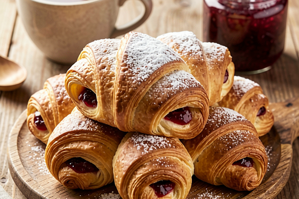 Rogaliki z marmoladą (polskie, maślane)