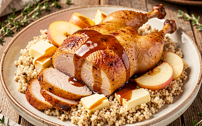 Roast Duck with Apples and Buckwheat Groats