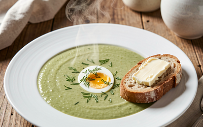Sorrel soup with egg