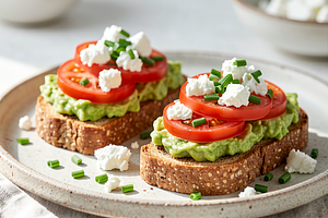Avocado and Tomato Toasts