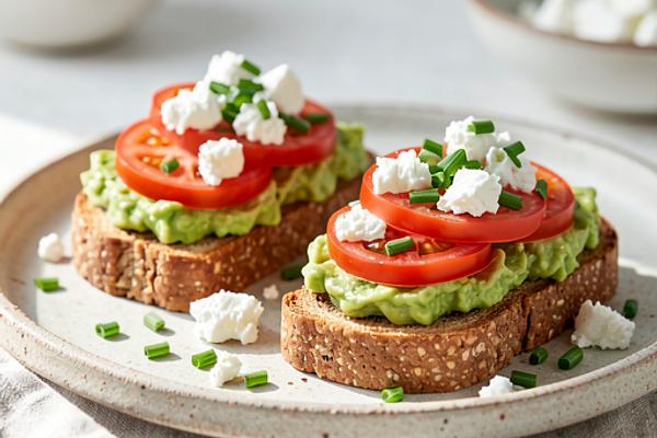 Tosty z awokado i pomidorem
