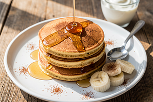 Banana pancakes with egg