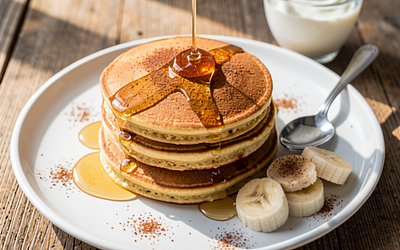 Banana pancakes with egg