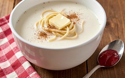Milk soup with pasta
