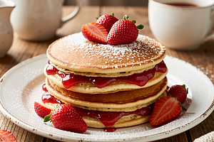 Strawberry Jam Pancakes