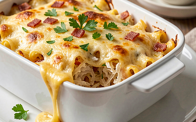 Cabbage Sauerkraut Pasta Bake