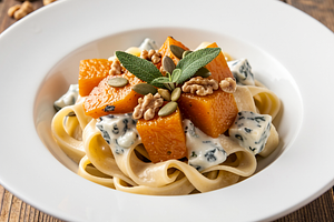Pasta with Pumpkin and Blue Cheese