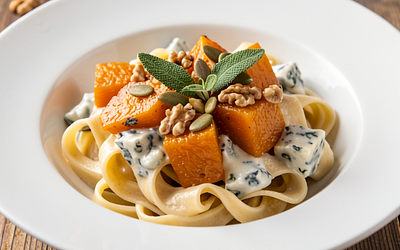 Pasta with Pumpkin and Blue Cheese