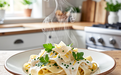 Pasta with Cream and Spring Herbs