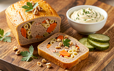 Pâté with pasta and vegetables (Polish-modern)