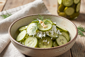 Kiszone ogórki z chrzanem