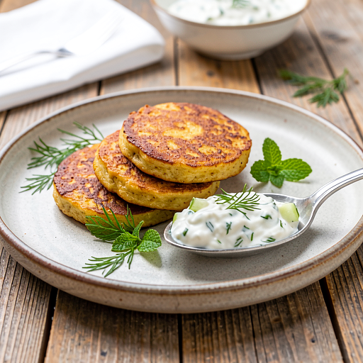 Placki ziemniaczane z sosem tzatziki (polska-nowoczesna)