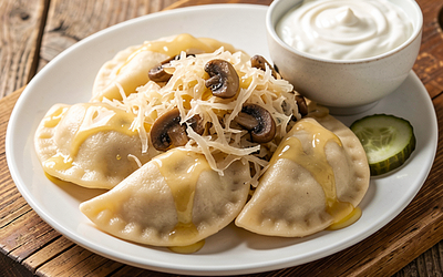 Pierogi z kapustą kiszoną i grzybami (tradycyjne)