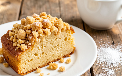 Traditional yeast cake with crumble