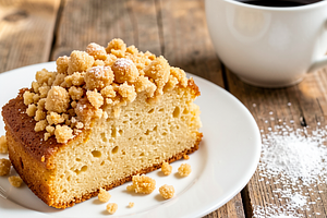 Traditional yeast cake with crumble