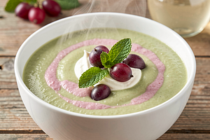 Fruit soup with gooseberries