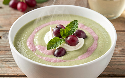 Fruit soup with gooseberries