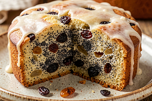 Poppy Seed Roll with Dried Fruits (Traditional, Yeast)