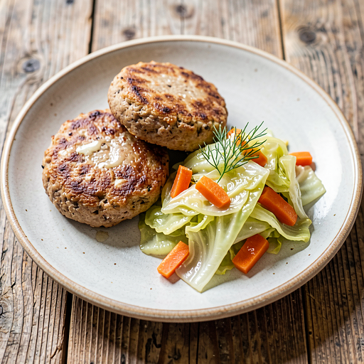 Kotlety mielone z młodą kapustą