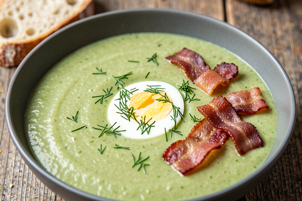 Zupa szczawiowa z jajkiem i koperkiem