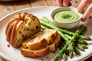 Spring Potato Babka with Bacon and Asparagus