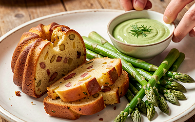 Spring Potato Babka with Bacon and Asparagus