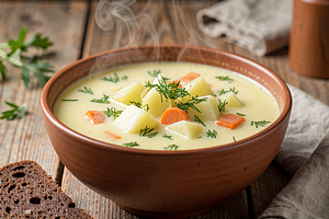 Cucumber soup (traditional Polish)
