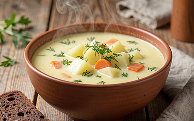 Cucumber soup (traditional Polish)