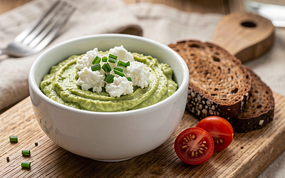 Avocado and Cottage Cheese Pasta