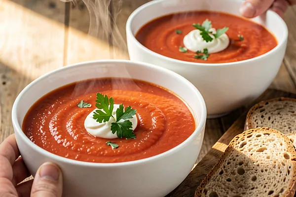 Zupa pomidorowa z ryżem (polska tradycyjna)