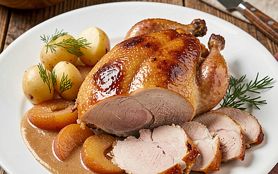 Roast Duck with Apples in Polish Style (Regional Method)
