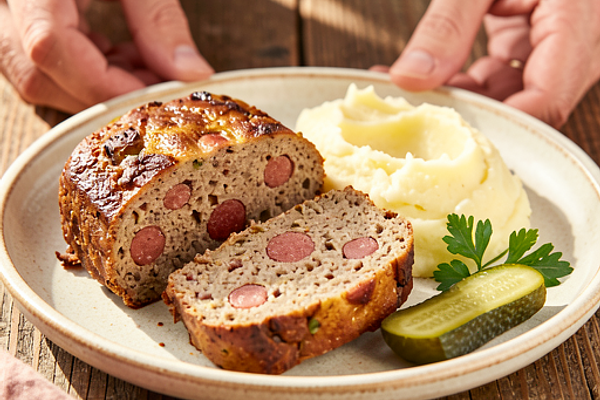 Meatloaf made from sausage