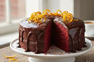 Aksamitna Babka Makowa z Nutą Pomarańczy i Glazurą Czekoladową