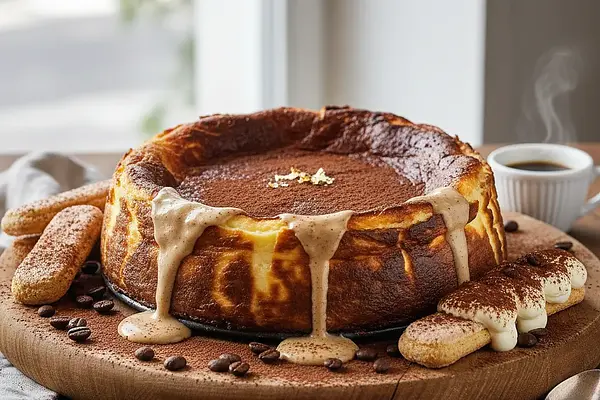 Sernik Baskijski o smaku Tiramisu